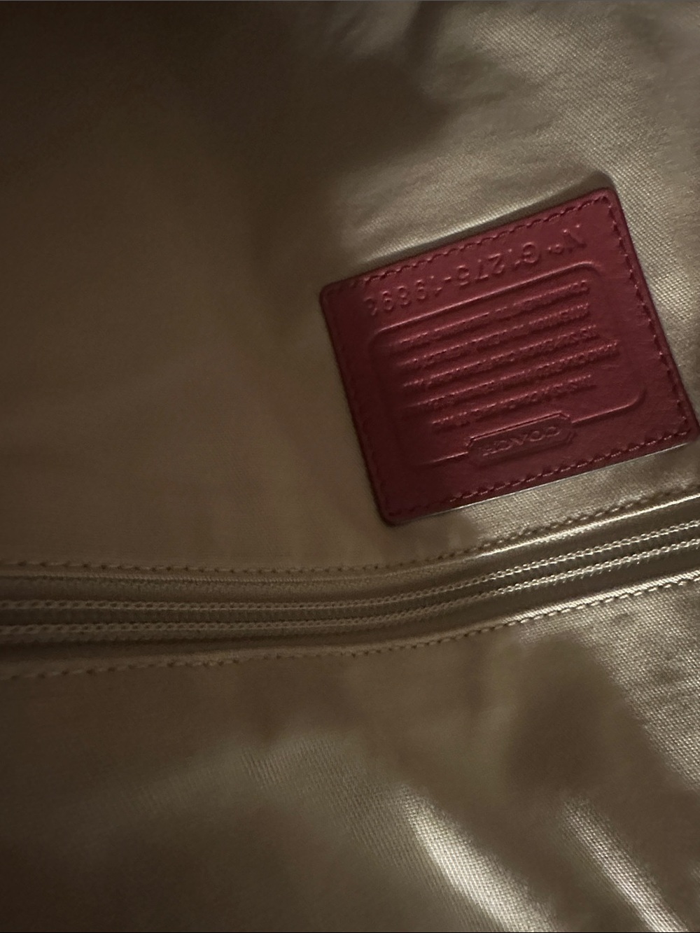 Coach Burgundy Leather Shoulder Bag - Picture 4 of 6